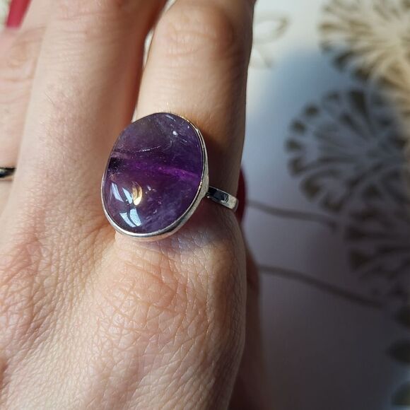 Wrapped Amethyst Handmade Ring - Size 7.5 - Picture 5 of 8